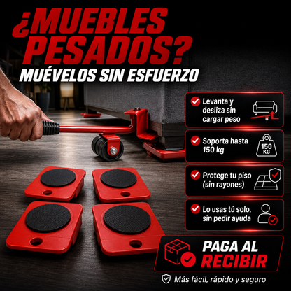 LiftPro™ Kit Elevador de Muebles con Palanca