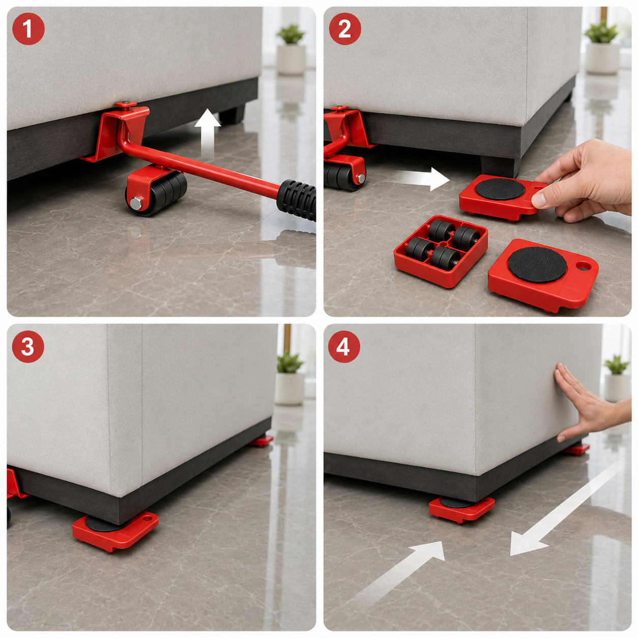 LiftPro™ Kit Elevador de Muebles con Palanca