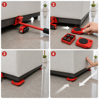LiftPro™ Kit Elevador de Muebles con Palanca
