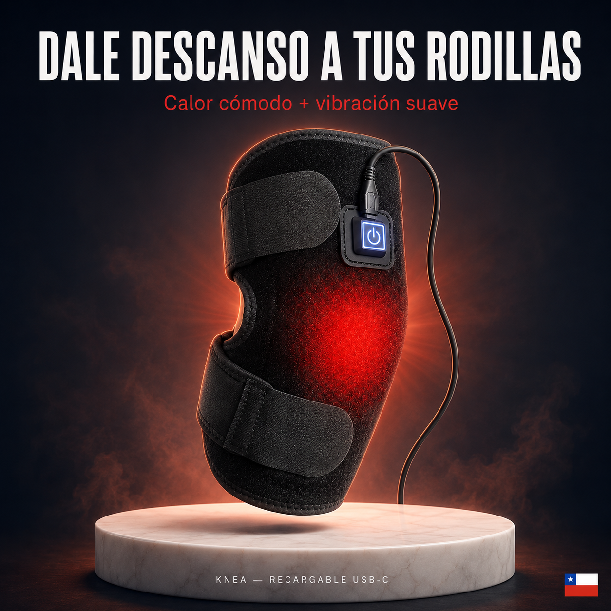 Rodillera Térmica Knea con Vibración Recargable